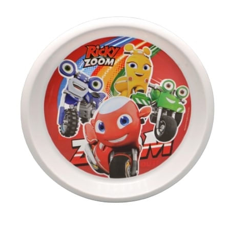 PRATO DECORADO COM BORDAS RICK ZOOM - PROMOÇÃO50 # 01432 - DERMIWIL BABY GO