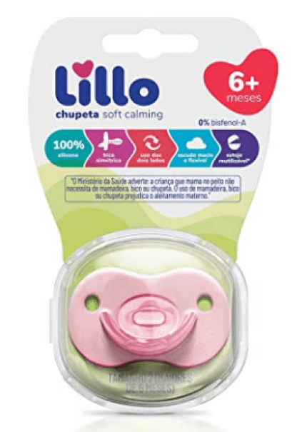 CHUPETA SOFT CLAMING SILICONE - TAMANHO 2 # 629831 - LILLO