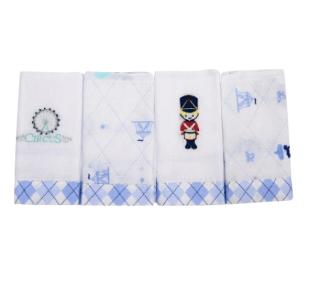 BABETE FRALDA 32X32CM CIRCUS COM 4 UNIDADES # 338404 - MINASREY
