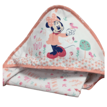 TOALHA DE BANHO COM CAPUZ MINNIE # 3960 - MINASREY
