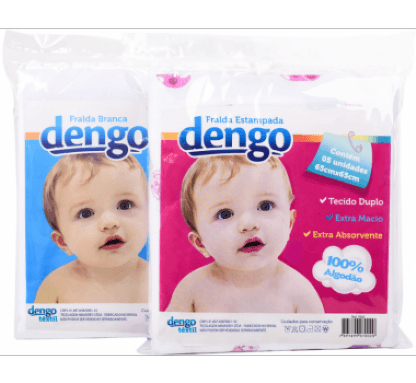 FRALDA DENGO - 5 UNIDADES - 65X65CM # 7002 - MINASREY