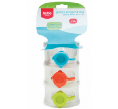 POTES EMPILHÁVEIS PARA LEITE EM PÓ # 09373 - BUBA