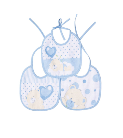 BABADOR TRIOS FELPUDO E PLÁSTIFICADO ESTAMPADO - 20X19cm - 3 UNIDADES # 09450375 - PAPI