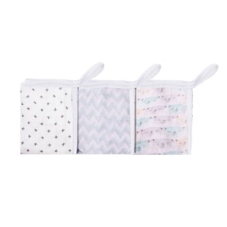 PANINHO DE BOCA SOFT PREMIUM - 3 UNIDADES E PRENDEDOR DE CHUPETAS - 32X32CM - NEUTRO # 15630423