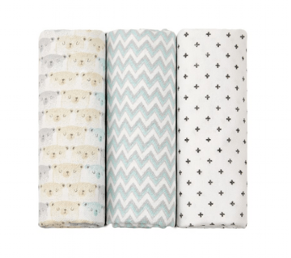 CUEIRO FLANELADO ESTAMPADO - 3 UNIDADES - 1,0X80CM # 41050423 - PAPI