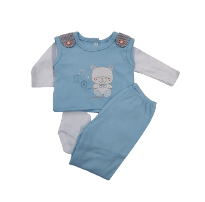 CONJUNTO PAGÃO - ITS A BOY - 3 PEÇAS # 002066 - PURO CARINHO