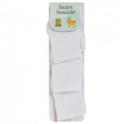 KIT MEIA BEBÊ RN -  3 PARES # 0039600105 - CONDE DUCK