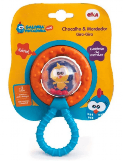 CHOCALHO MORDEDOR GIRA GIRA - GALINHA PINTADINHA # 1028 - ELKA
