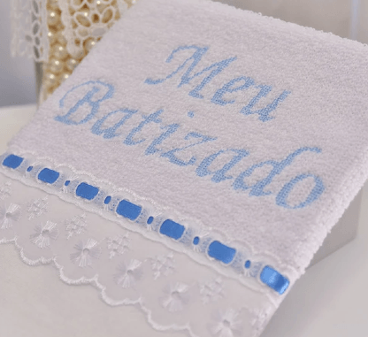TOALHA BEBÊ BATIZADO FELPA # AC9921 - TEX NEW
