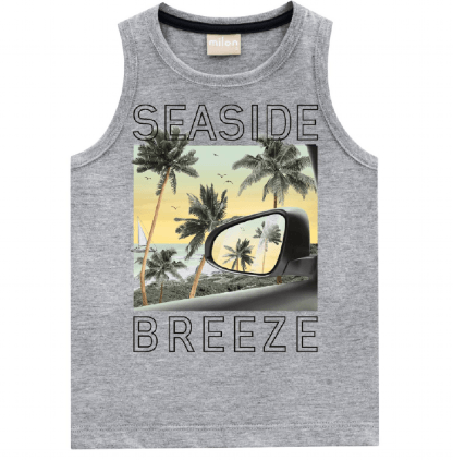 CAMISETA REGATA - MASCULINO - TAMANHO 1 AO 3 # 13252 - MILON