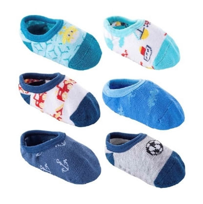 MEIA SAPATILHA COLORIDA - MASCULINO - TAMANHO 16 AO 20 # 0008973 - PIMPOLHO