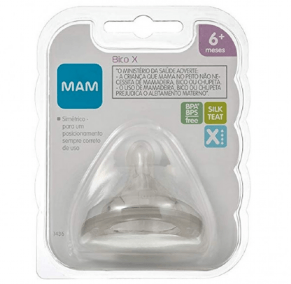 BICO X PARA MAMADEIRA - FLUXO RÁPIDO - 6+ MESES # BI00510 - MAM BEBE SAUDE