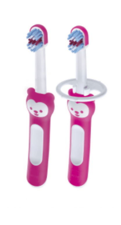 ESCOVA DENTAL MAM BABYS - 2 PEÇAS  ROSA # 8116 - MAM BEBE SAUDE