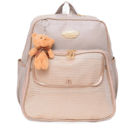 MOCHILA BABY FUN COM CHAVEIRO # 989 - ESPERA FELIZ
