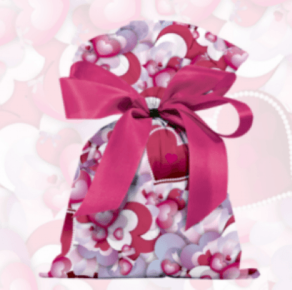 SAQUINHO PARA PRESENTE - 43X59CM - CORAÇÕES PEROLADO - 50 UNIDADES # 1222-867 - GALA PAIS & FILHOS