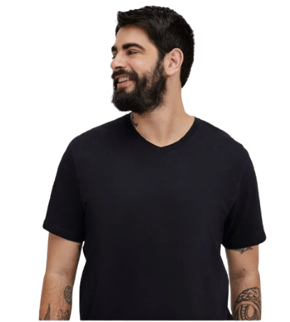 CAMISETA -   MASCULINO -  DECOTE  V-  WORLD - TAMANHO P AO XXG # 022BN1007S - HERING
