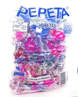 CHUPETA PLUS REDONDA DE SILICONE - 25 UNIDADES # 0150-P2 - PEPETA