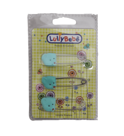 ALFINETES PARA FRALDA - 3 UNIDADES # 2607 -  LULLY BEBÊ