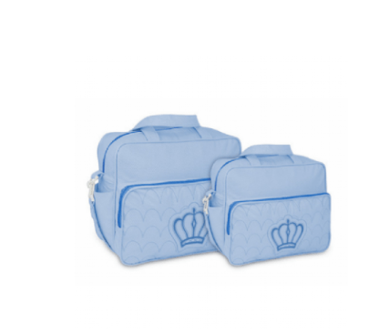 KIT BOLSA E FRASQUEIRA - TRISSÊ COROA BORDADA # 209/10 - MAVE BABY