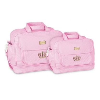 KIT BOLSA E FRASQUEIRA - MATELASSÊ COROA # 211/12 - MAVE BABY