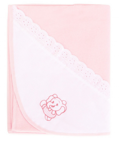 MANTA PARAPIPI COM TIRA BORDADA - 90X90CM # 1634 - MINASREY