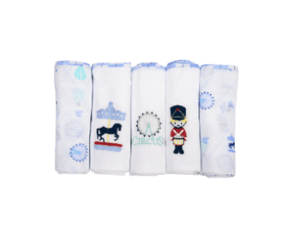FRALDA 70X68CM - CIRCUS - 5 UNIDADES # 338104 - MINASREY