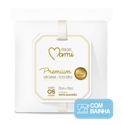 KIT FRALDA PREMIUM MAMI COM BAINHA - 5 UNIDADES # 10980001 - PAPI
