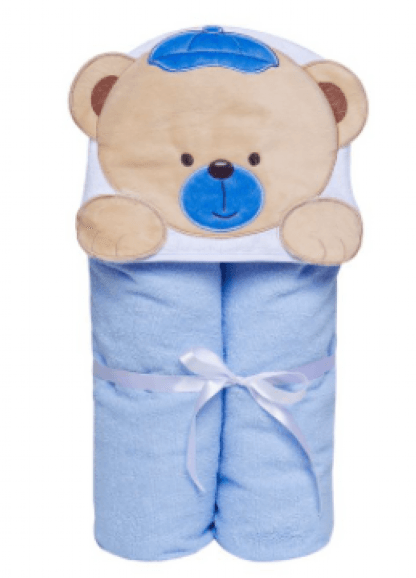 TOALHA FELPUDA BICHINHOS - URSO  AZUL # 19250664 - PAPI