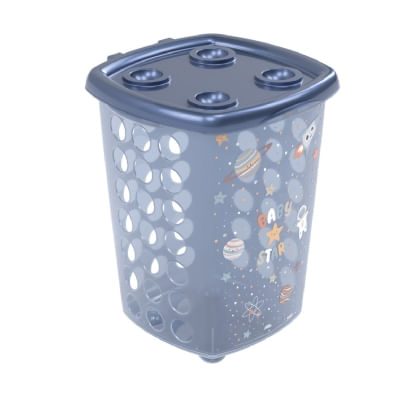 CESTO DECORADO - 38 LITROS # 4046 - PLASUTIL