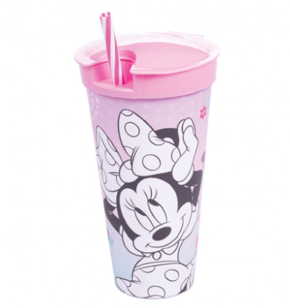 COPO 2 EM 1 -  MINNIE - 540ML # 9076 - PLASUTIL