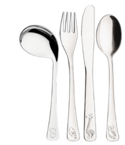 CONJUNTO DE TALHERES INFANTIL - COM 4 PEÇAS - INOX # 66970010 - TRAMONTINA