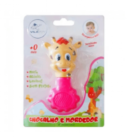 CHOCALHO E MORDEDOR - GIRAFA # 100-931 - VILA TOY