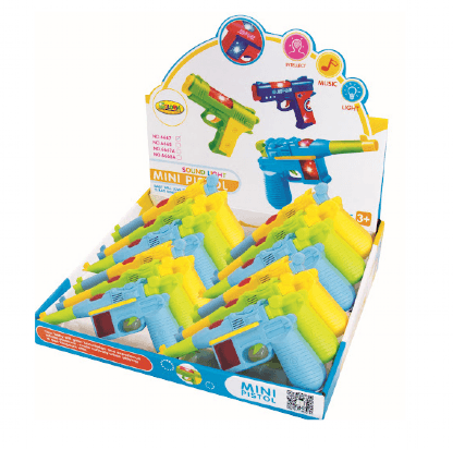 DISPLAY MINI PISTOLA - CANO LONGO - 12 UNIDADES # 350101896 - COLORIA