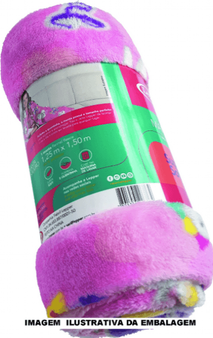 MANTA FLEECE DE SOFÁ SOLTEIRO ESTAMPADA -  LOL # 05745901 - LEPPER