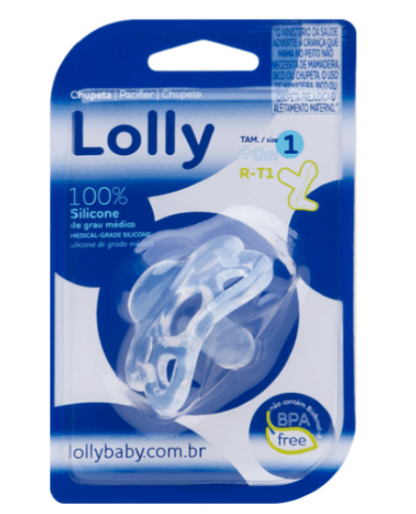CHUPETA 100%  SILICONE - TAMANHO 2 # 6112-01-N - LOLLY BABY