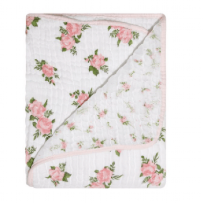 COBERTOR SOFT BAMBOO MAMI 1.10X90CM - ROSAS # 31621724 - PAPI