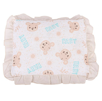 TRAVESSEIRO COM BABADO - BABY NICE - 28X35CM # 341007 - MINASREY
