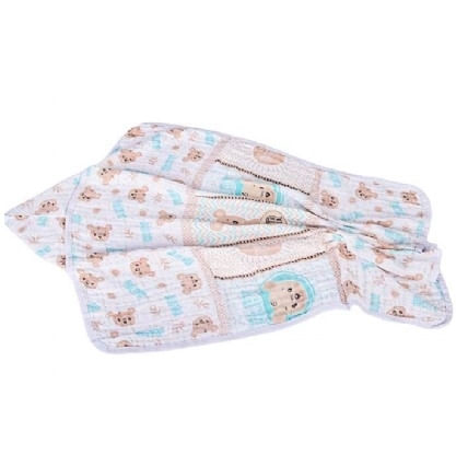 TOALHA ESTAMPADA SOFT - BABY NICE - 85X85CM # 343907 - MINASREY