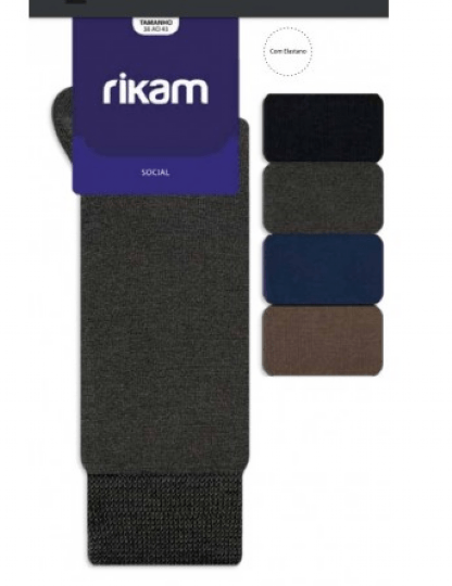 MEIA MASCULINA CASUAL ALGODÃO - 38 AO 43 # 73008.MA - RIKAM