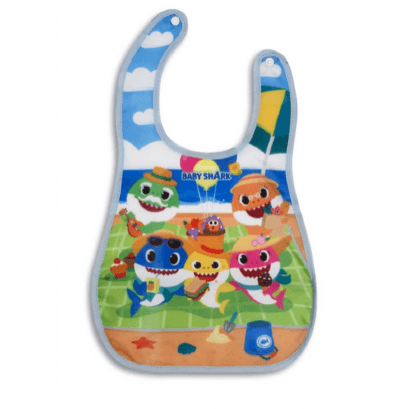 BABADOR DECORADO - BABY SHARK - 9 A 12 MESES # 01457 - DERMIWIL BABY GO