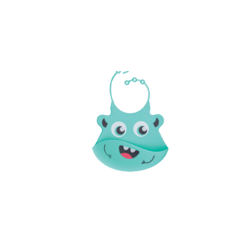 BABADOR DE SILICONE MONSTRINHOS BABY COM BOLSO - 27X20CM # 09481650 - PAPI