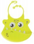 BABADOR DE SILICONE MONSTRINHOS BABY COM BOLSO - 27X20CM # 09481652 - PAPI