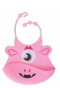 BABADOR DE SILICONE MONSTRINHOS BABY COM BOLSO - 27X20CM # 09481653 - PAPI
