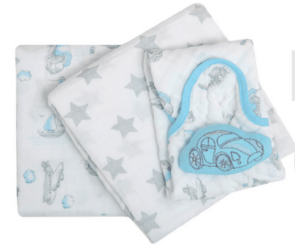 KIT DE PRESENTE PAPI SOFT COM NANINHA E CUEIRO - FUSCA - 3 PEÇAS # 30051745 - PAPI