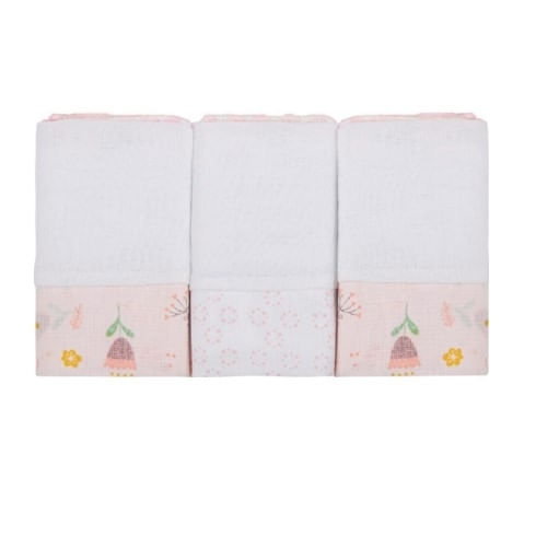 PANINHO DE BOCA BORDADO COM FAIXA COMPOSÊ - 40X37CM - TULIPA - 3 UNIDADES # 35051607 - PAPI