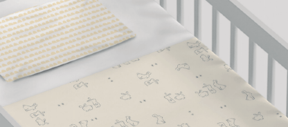 JOGO DE MINI BERÇO - PAPI COMPOSÊ - FAMÍLIA COELHO - 2 PEÇAS # 35111615 - PAPI