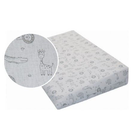 TRAVESSEIRO CONFORT PARA BERÇO ESTAMPADO - PAPI COMPOSÊ - 59X36CM - SELVA RABISCO # 35171613 - PAPI