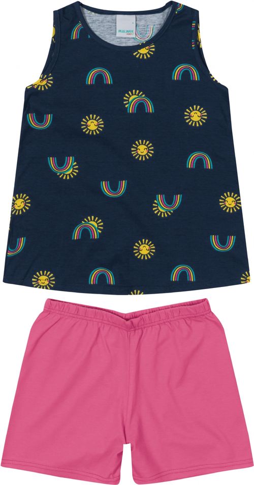 CONJUNTO PIJAMA  BLUSA/SHORTS  - INFANTIL - FEMININO - TAMANHO 4 AO 8  # 1000083317 - MALWEE