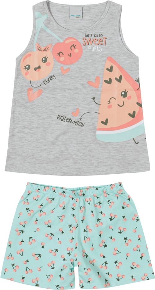 CONJUNTO PIJAMA BLUSA/SHORTS - INFANTIL - FEMININO - TAMANHO 10 AO 14 #1000083323 - MALWEE