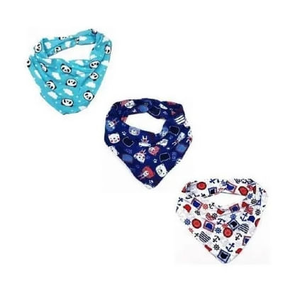 KIT BABADOR BANDANA EM SUEDINE - ESTAMPADO - 3 UNIDADES # 301764 - MAFESSONI